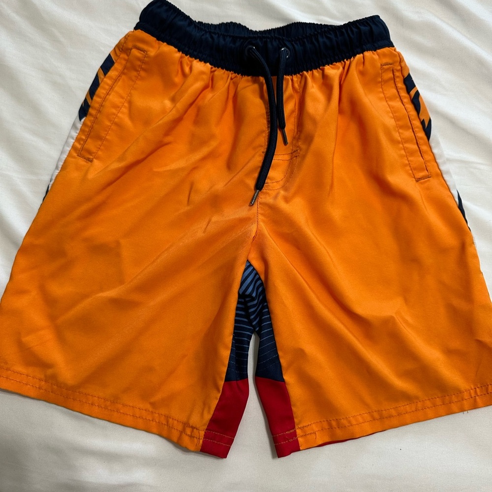 Wonder Nation Orange and Black swimming Shorts